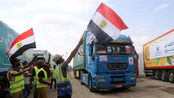 دخول 140 شاحنة مساعدات إنسانية لأهالي غزة عبر معبر رفح