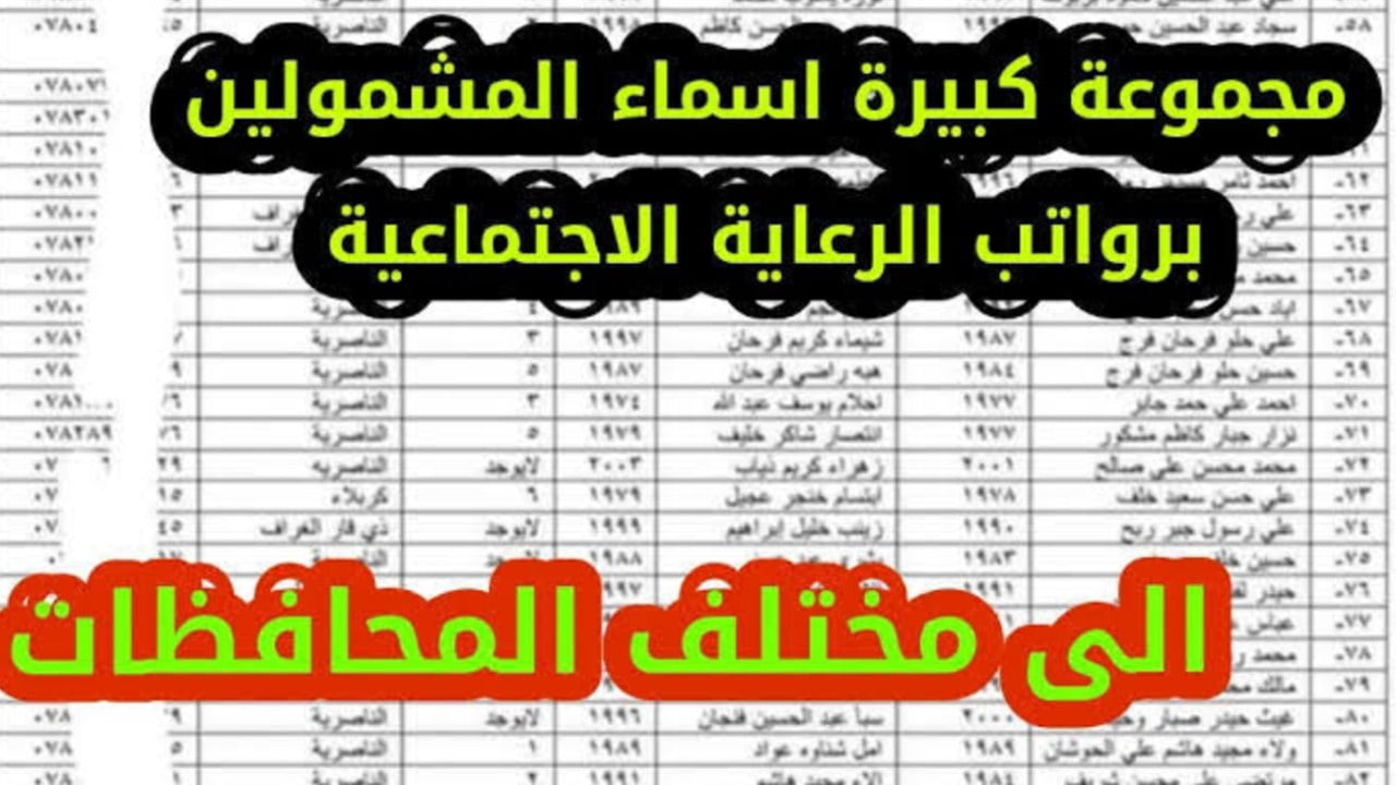 تنزيل سجل أسماء المشمولين في الرعاية الاجتماعية الدفعة السادسة عبر منصة مظلتي